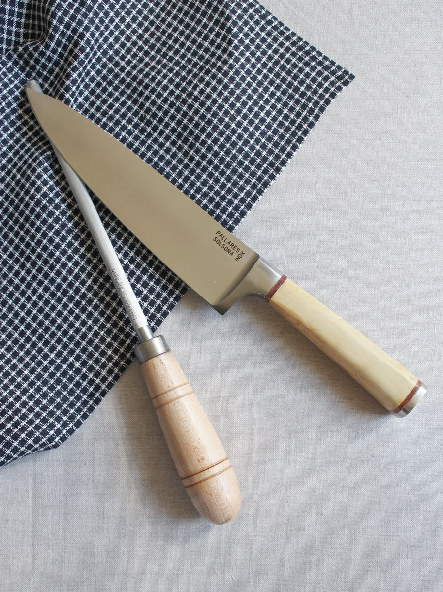 chef's knife - stainless steel blade with boxwood handle - multiple sizes - ezu studio