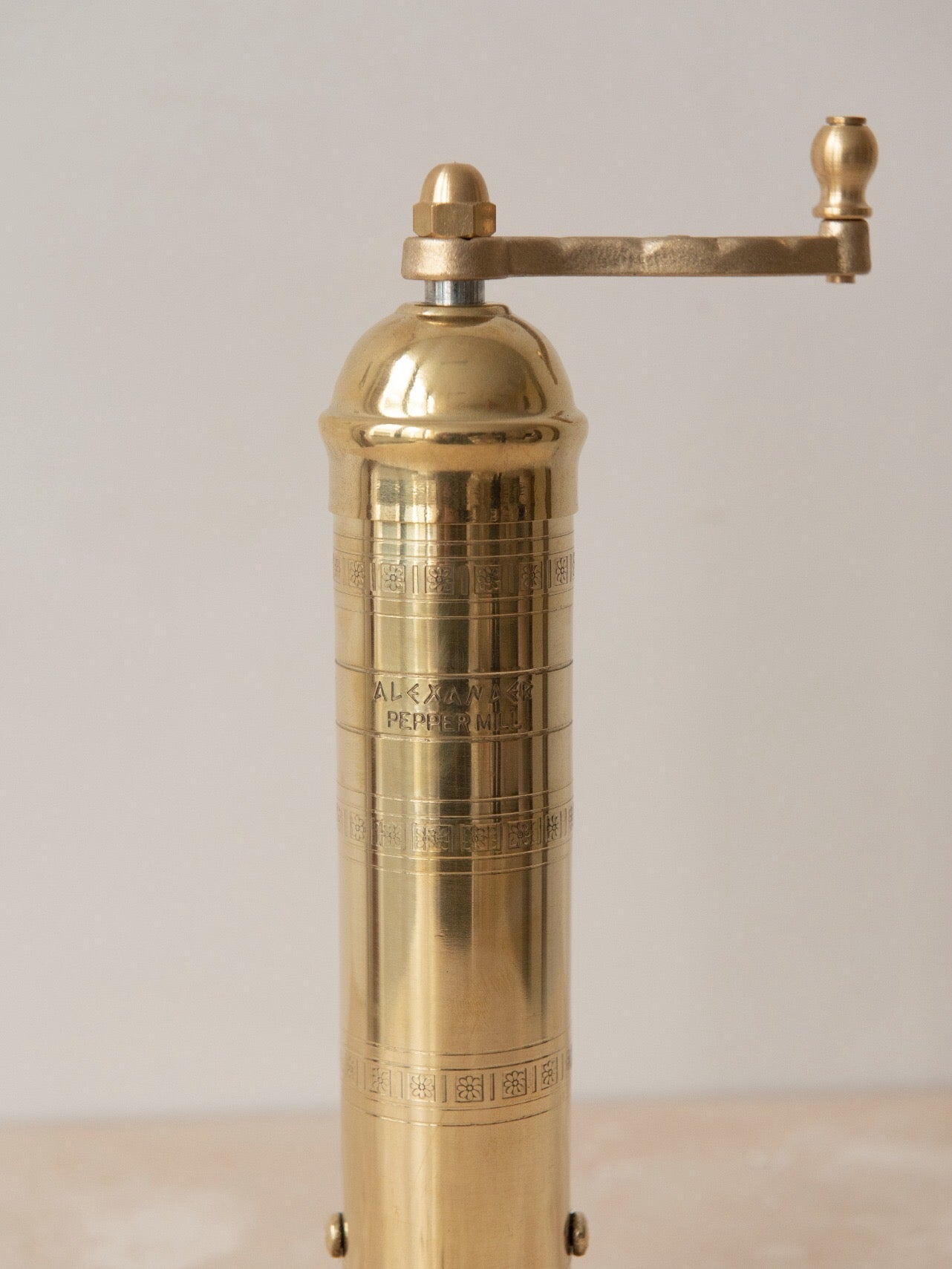 pepper mill tall brass Ezu Studio