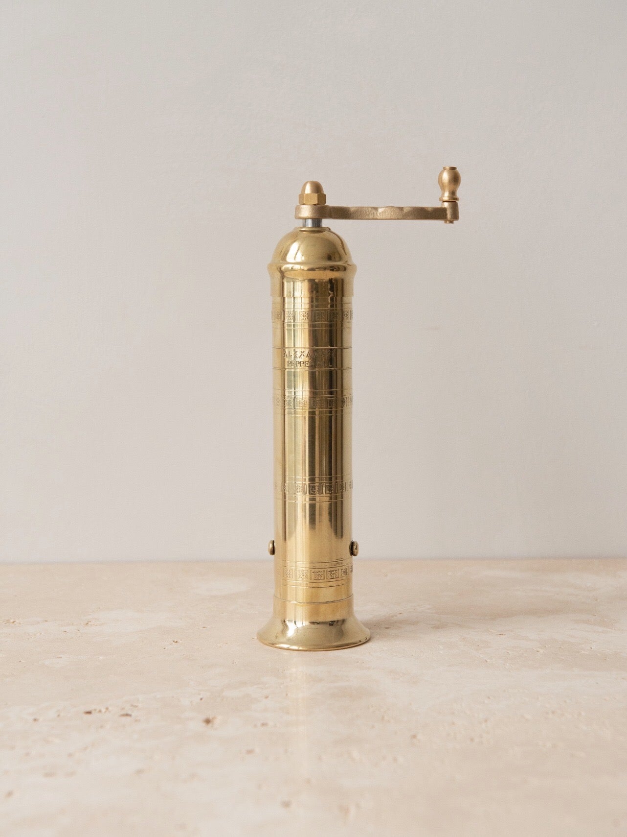 pepper mill tall brass Ezu Studio
