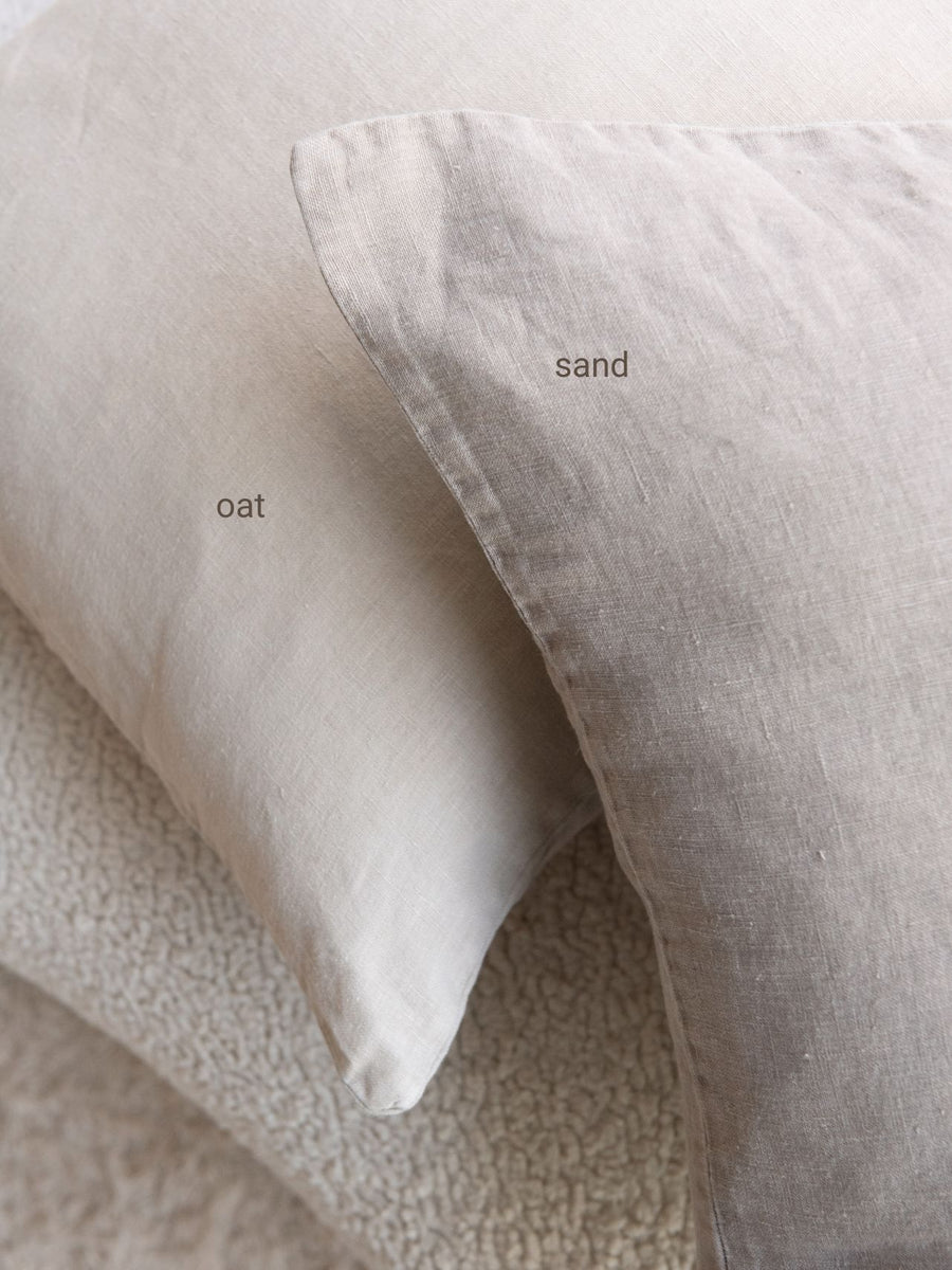 linen cushion cover - oat - multiple sizes