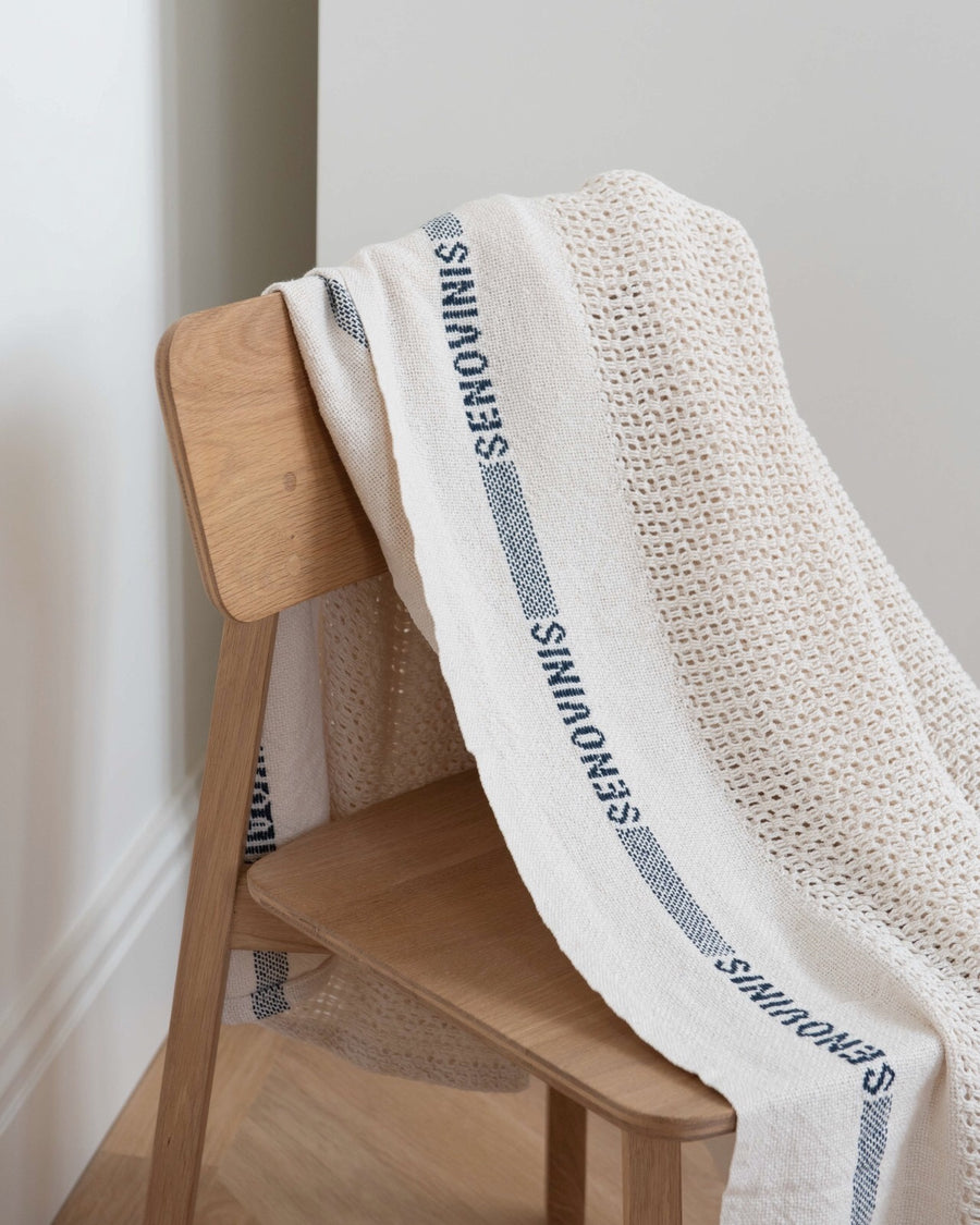 senovinis blanket - crochet cotton white/creme - ezu studio