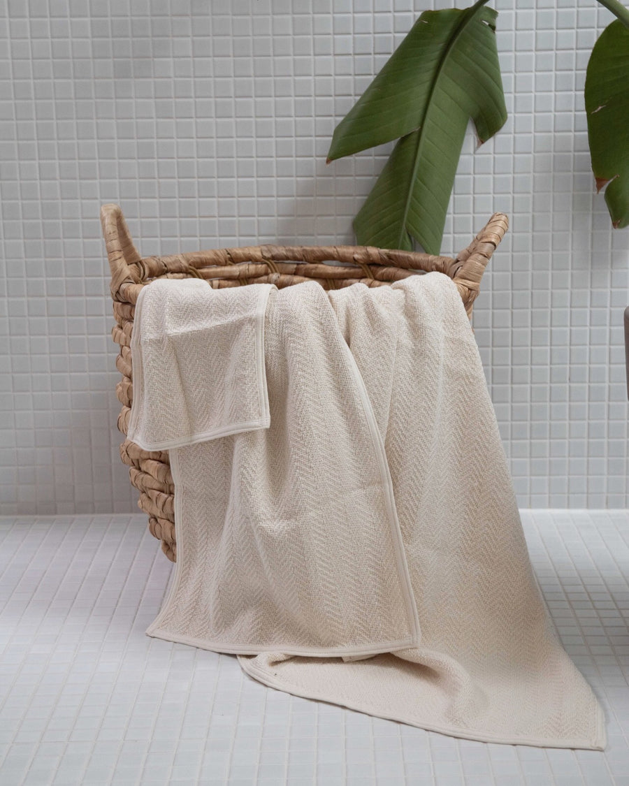cotton towel - herringbone - multiple sizes