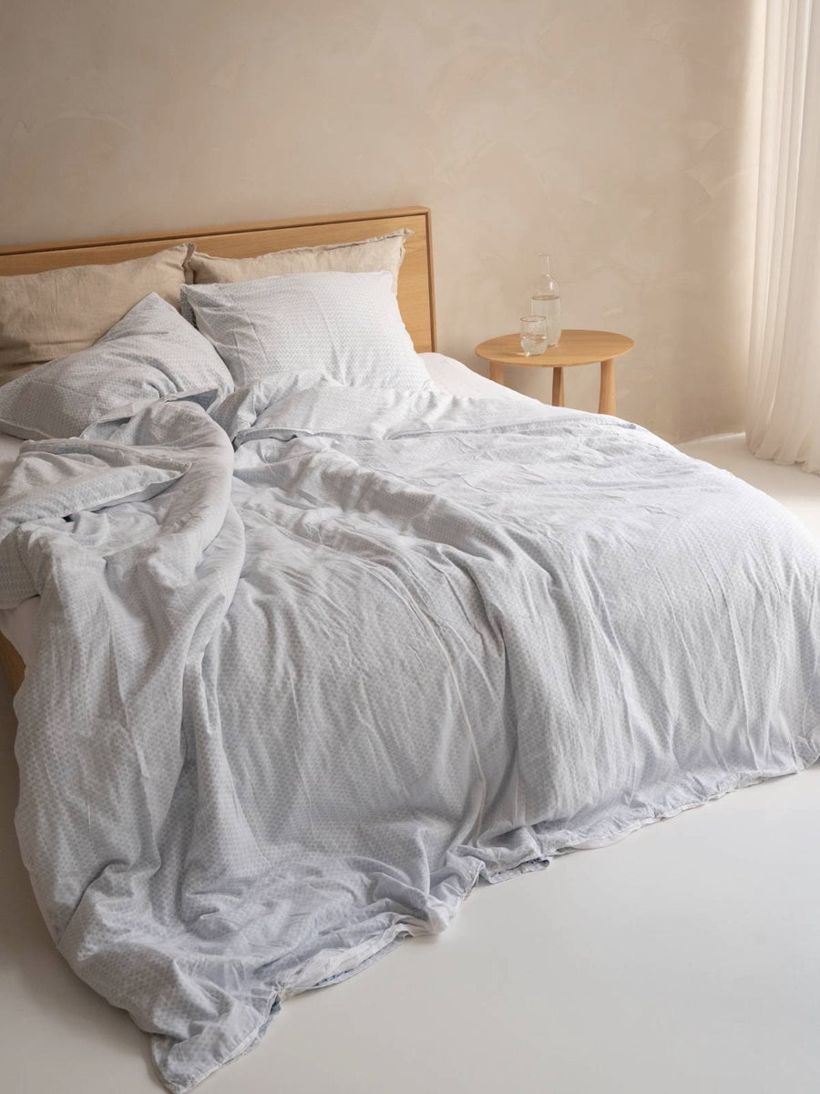 bedding set - cotton cashmere - blue fig