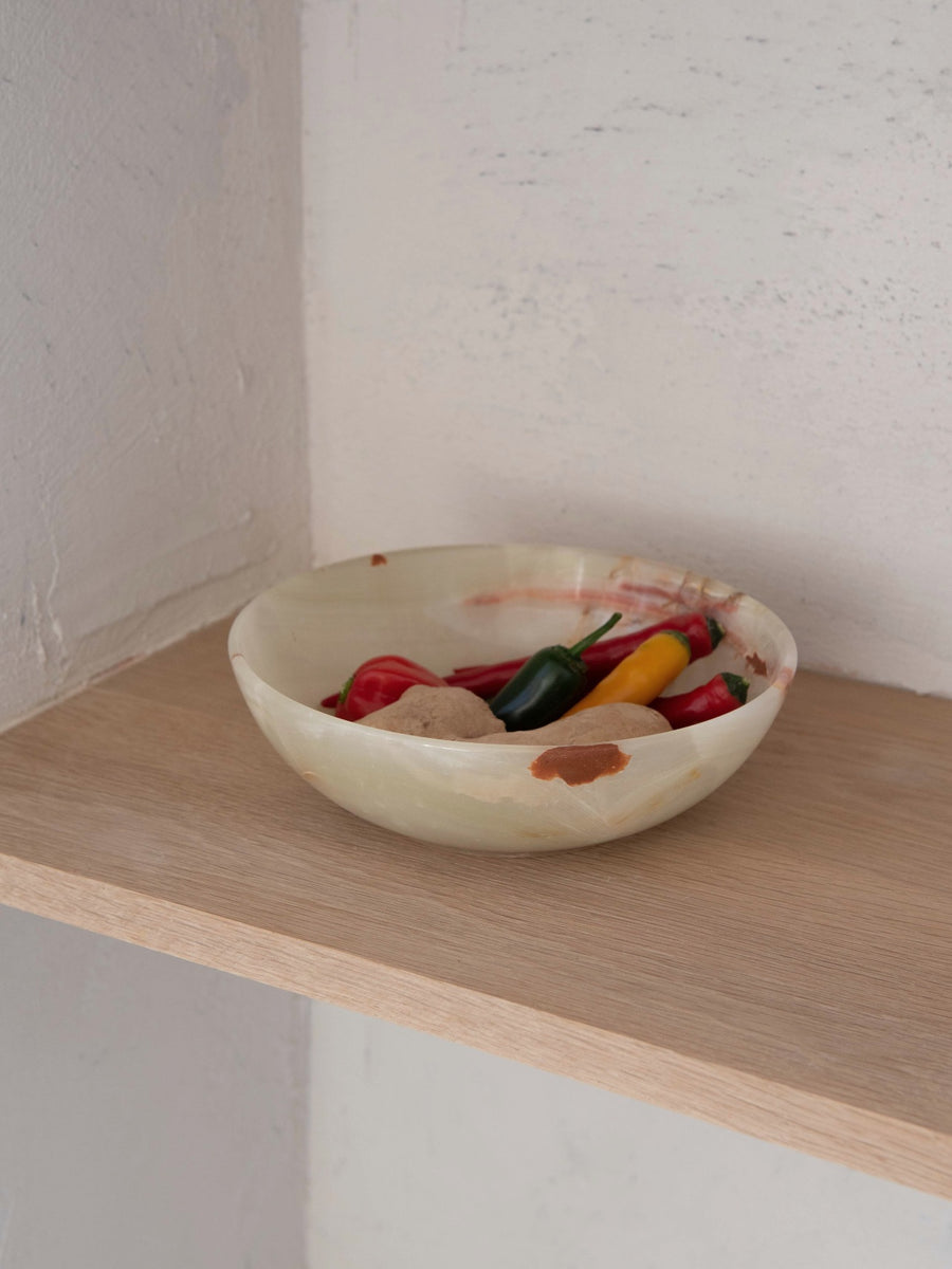 decorative bowl - green onyx - multiple sizes - ezu studio