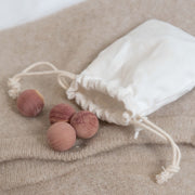 cedar balls in organic cotton bag - ezu studio