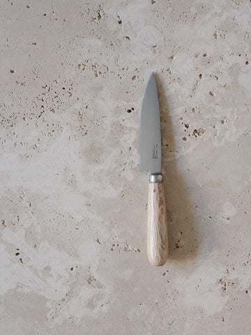 kitchen knife - oak handle - stainless steel - 13 cm -ezu studio