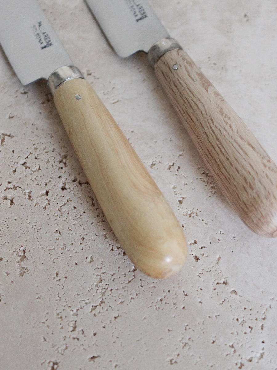 kitchen knife - oak handle - stainless steel - 13 cm -ezu studio