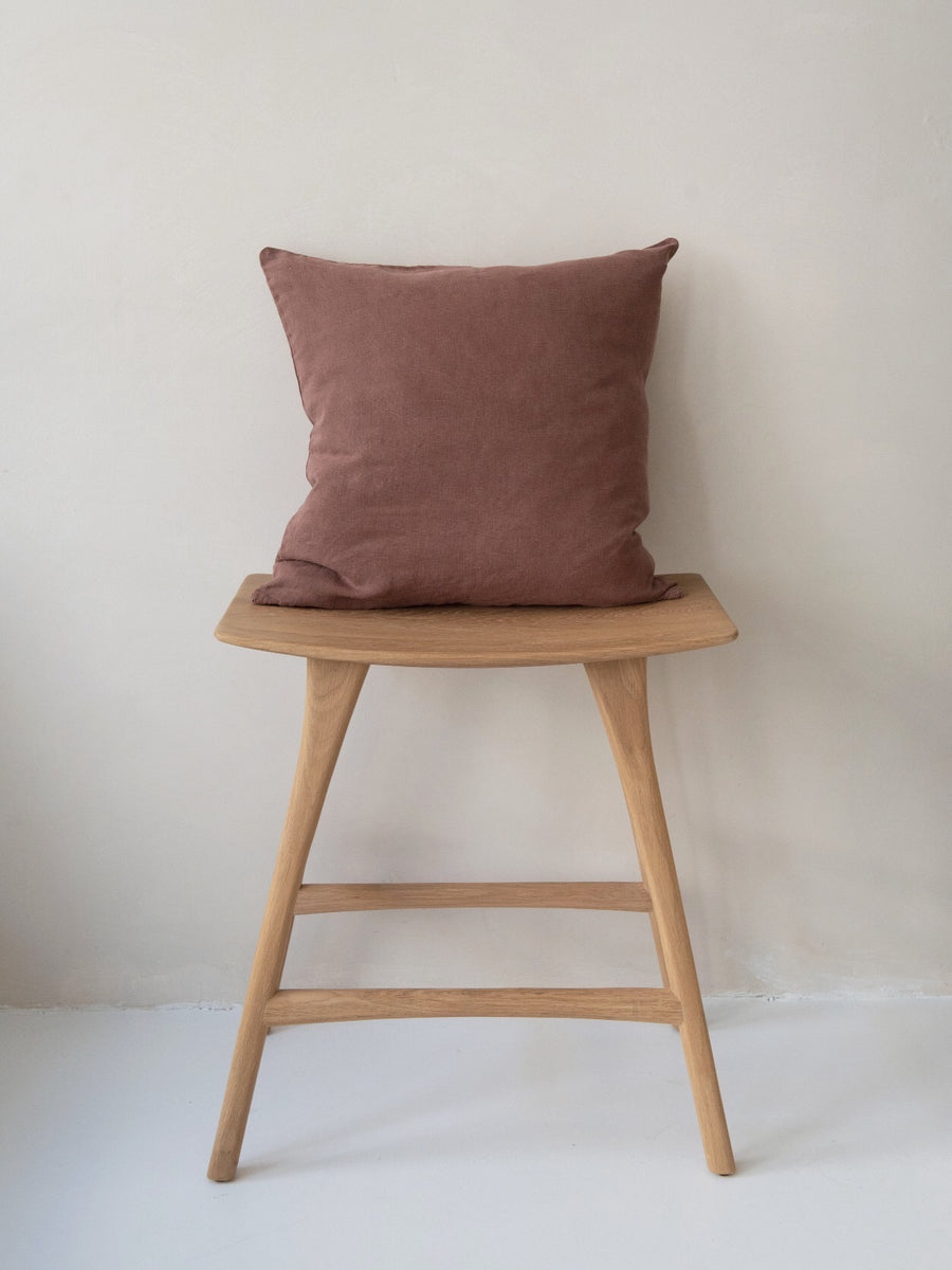 linen cushion cover - nutmeg - square (50x50cm) - ezu studio