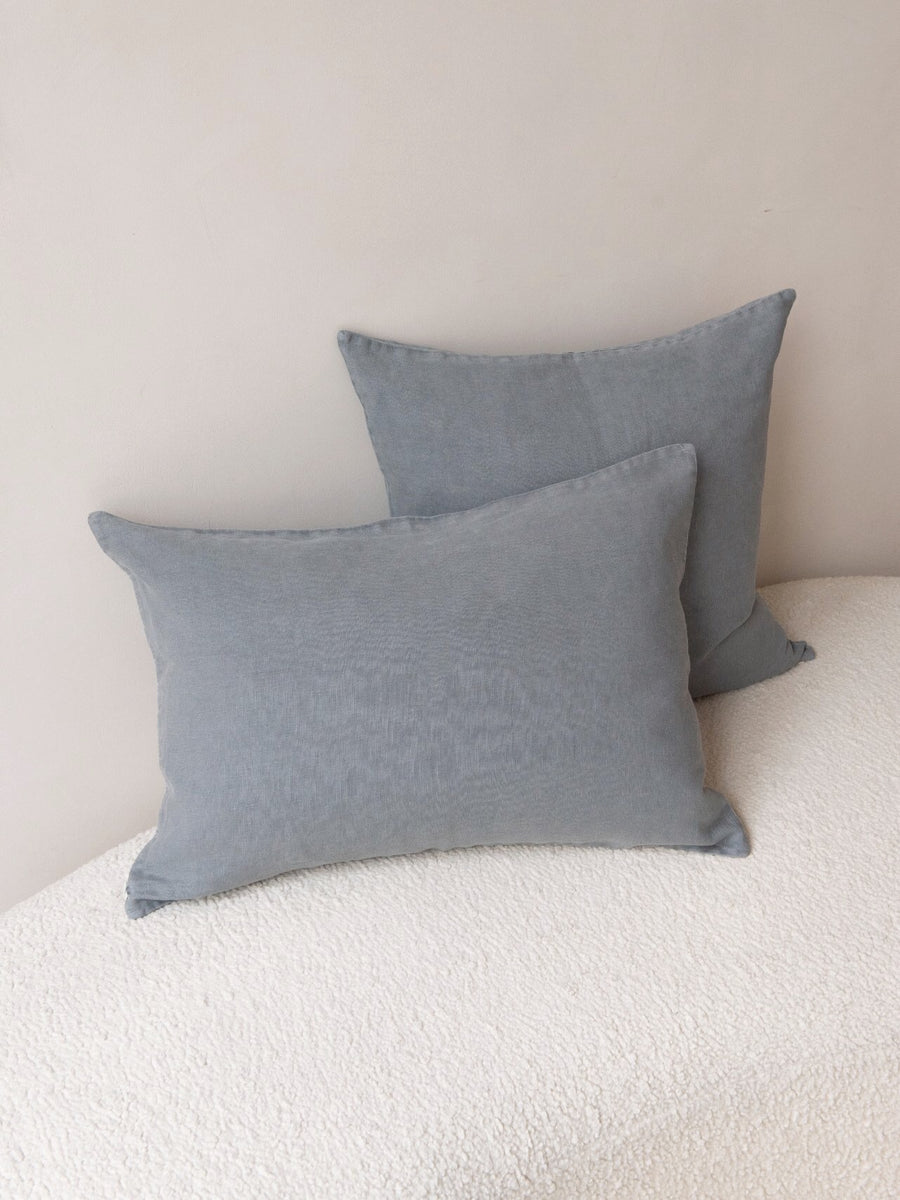 linen cushion cover - stone blue - multiple sizes