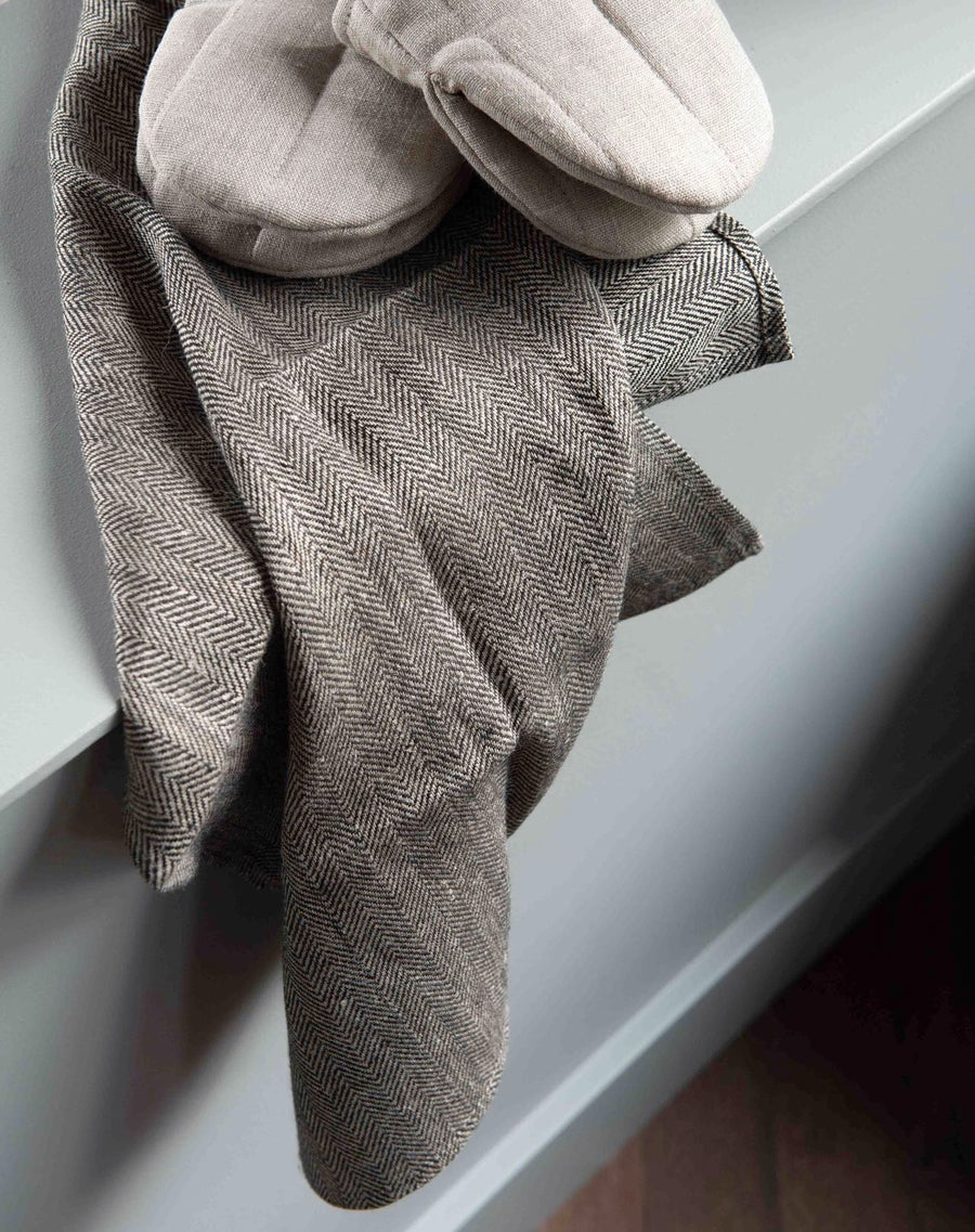 kitchen towel - linen - herringbone