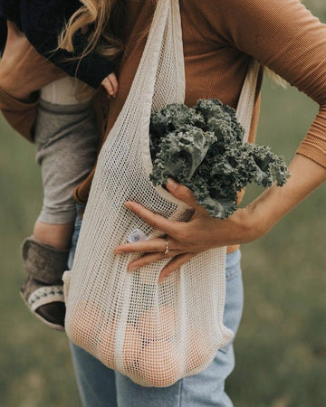 tote bag - mesh - organic cotton - ezu studio