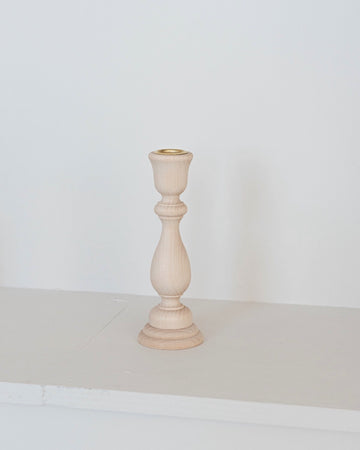 wooden candle holder - 17 cm